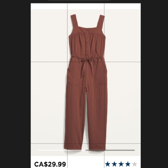Sold 🆕NWT Cotton Tie-Waist Twill Sleeveless Jumpsuit for Women - Picture 3 of 13